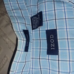 IZOD Men's Blue Plaid Shirt
